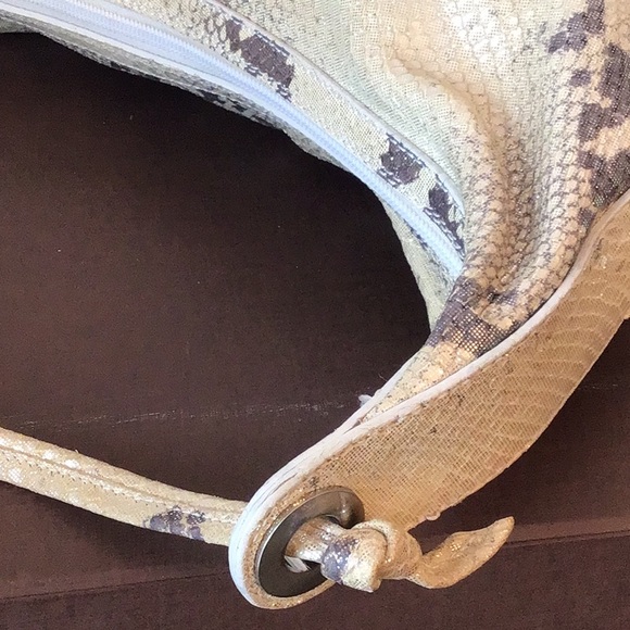 Donald J Pliner Couture Metallic Snake Print Bag - Picture 5 of 15